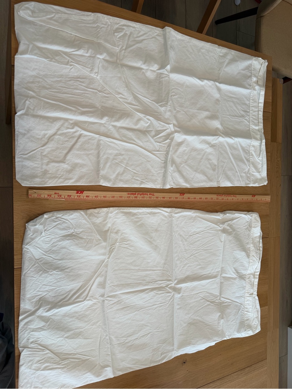 2 white Calvin Klein King Pillow Cases